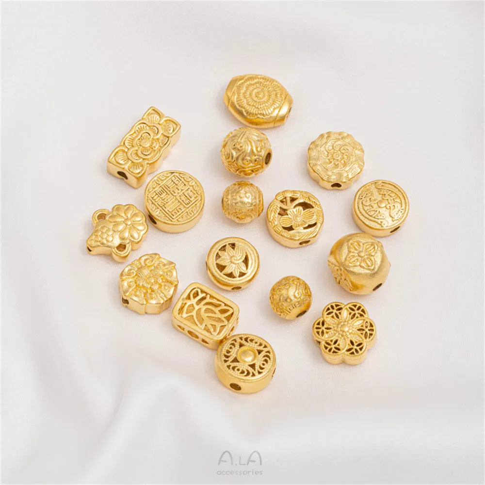 Рисунок 3 - Золотистый узор, круглые бусины,