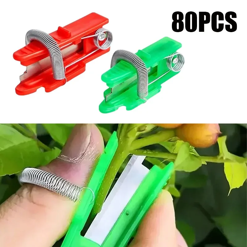 1-80pcs Vegetable Picking Small Guillotine Knife Picking Thumb Knife Pruning And Leaf Cutting Small Scissors