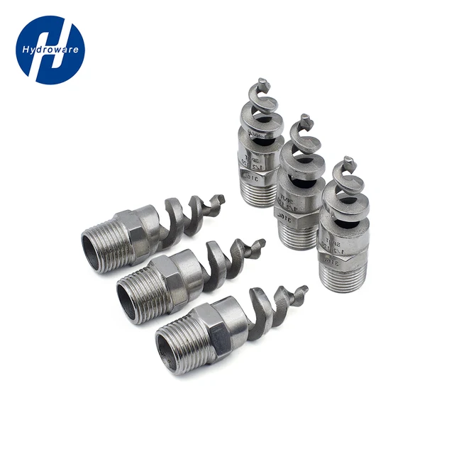 BSP1/4" 3/4"1"2"SS304/316 Stainless Steel Male Thread Cone Spiral Jet Nozzle Watering Mist Sprinkler Garden Lawn Irrigation Tool