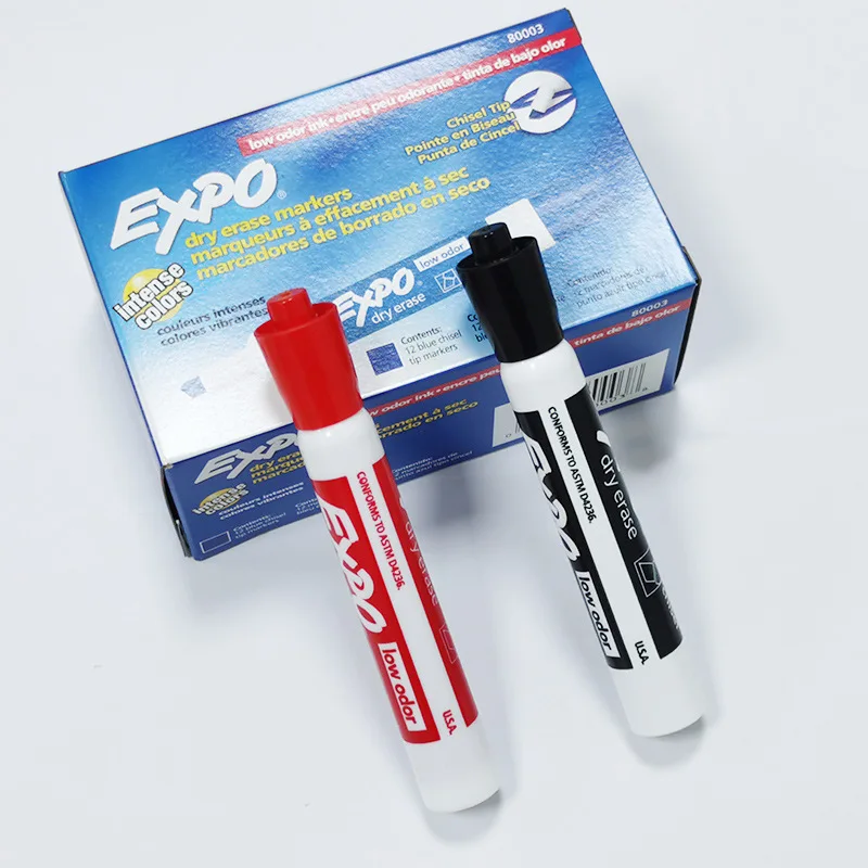 4 Colors Sharpie EXPO 82074 Low-Odor Dry Erase Markers Bullet Tip