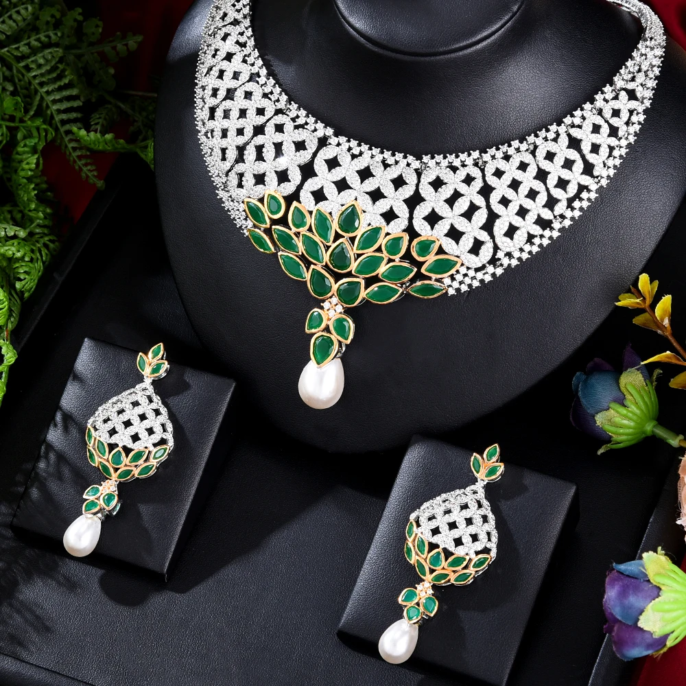 

Missvikki Dubai African Jewelry Set Bride Necklace Earrings Sets For Women Indian Nigerian Wedding Jewelery Set Gift