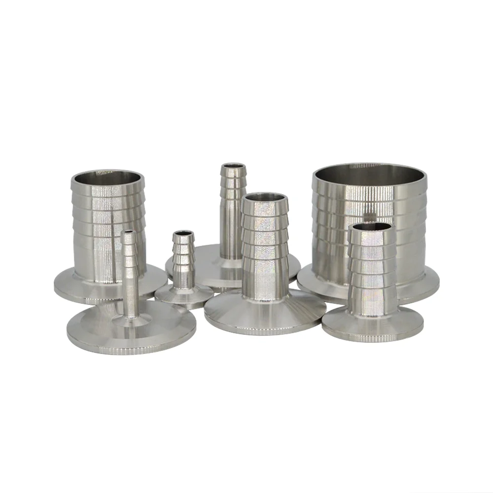 Tri Clamp to 6mm 8mm 10mm Hose Barbed Adapter 304 Stainless Steel Sanitary Hose Pipe Fitting Home Brewing