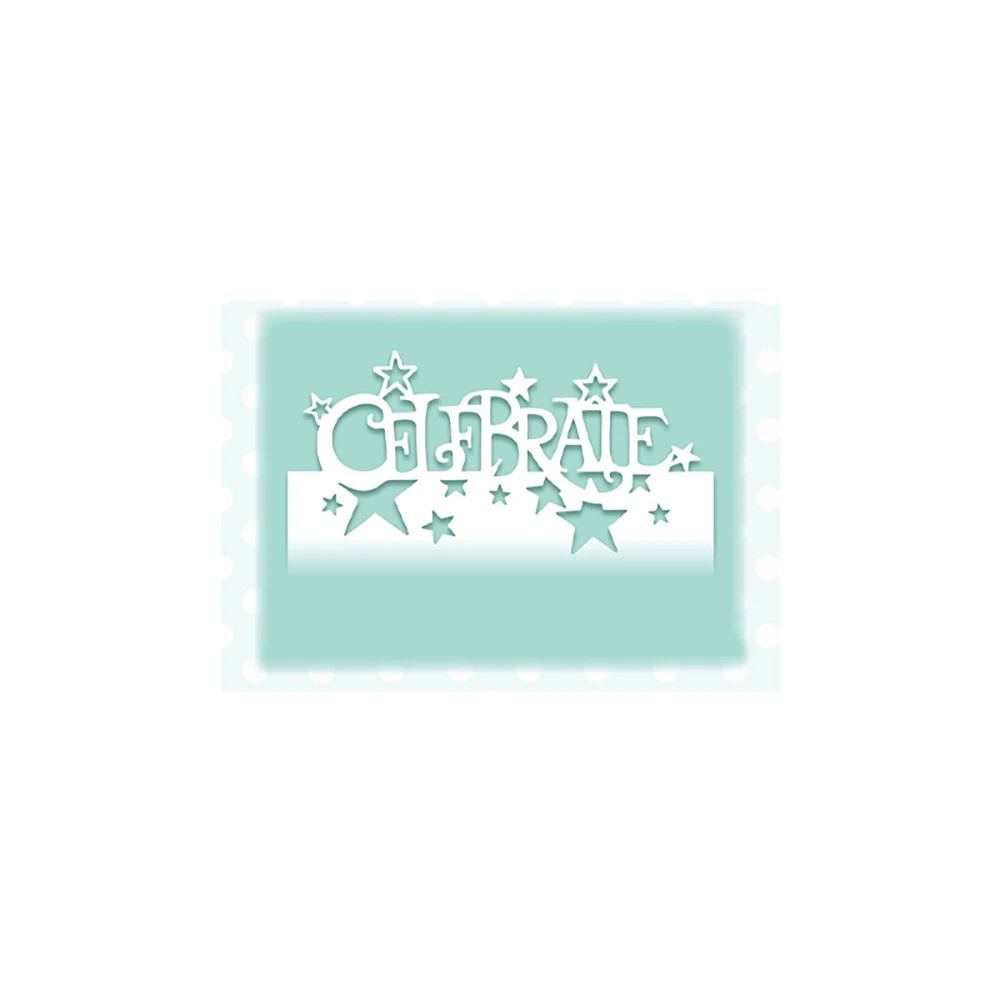 

Julyarts Letter Celebrate Stencil Fustelle For DIY Scrapbooking Decorative Embossing DIY Paper Cards