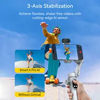 AOCHUAN Smart XPro Ai Grey Gimbal Stabilizer For iphone And Android 3-Axis Intelligent Gimbal Stabilizer Appless Face Tracking - Image 3