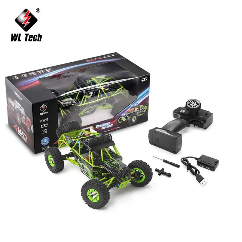 WL 12428 WLtoys 1/12 4WD RC Racing Car High Speed Off-Road Remote Control Alloy Climbing Truck LED Light Buggy Toys Kids Gift 6