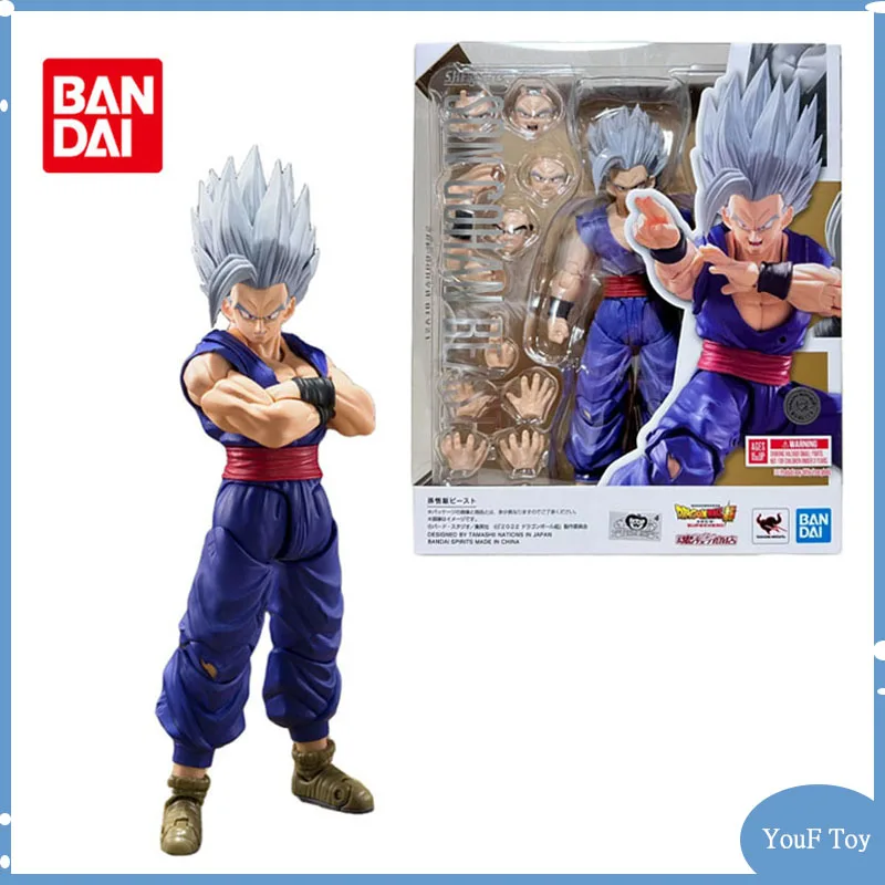 

Оригинальная подвижная аниме экшн-фигурка Bandai Shf Dragon Ball Son Gohan Beast, модель Collec, Хэллоуин, рождественский подарок, статуя