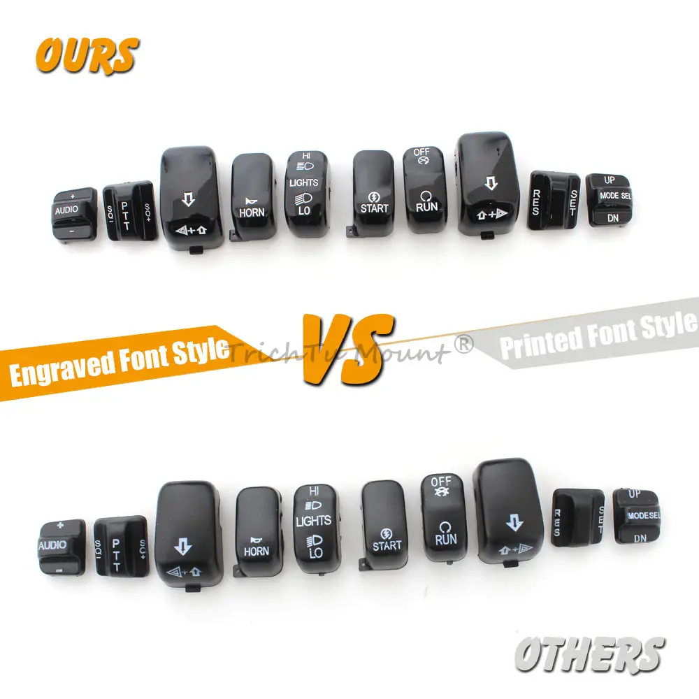 Motorcycle Accessories Hand Control Buttons Switch Housing Cap Cover For Harley Touring Road Glide Electra Glide Softail Dyna - 3
