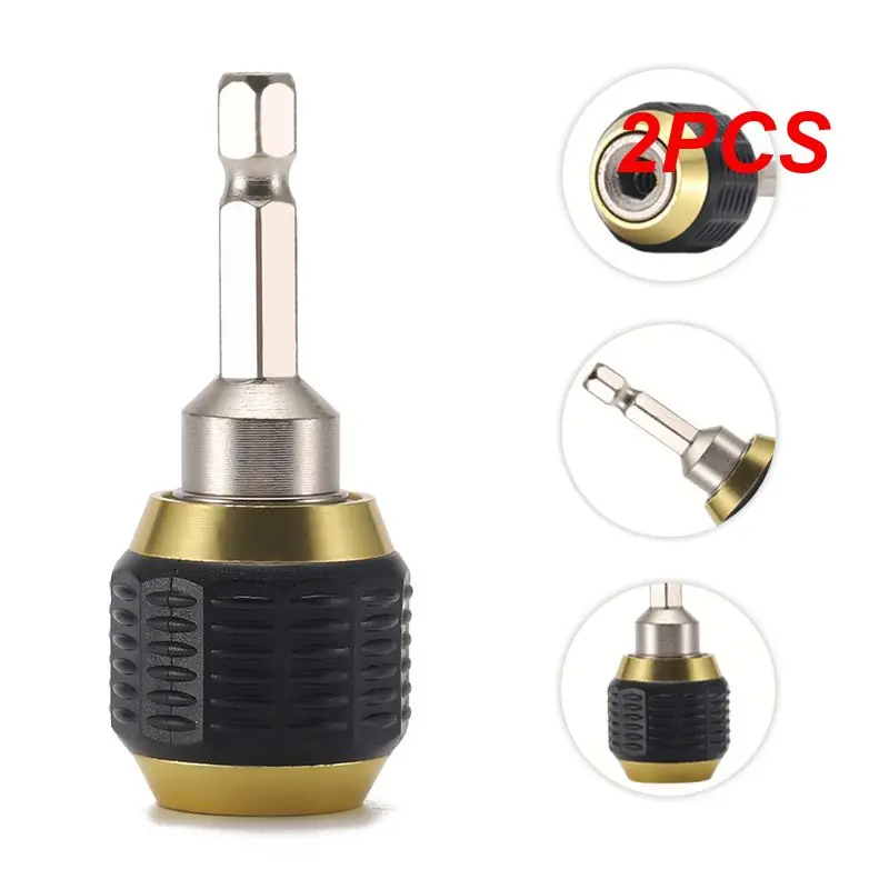 

2PCS 60mm Electric Magnetic Drill Bit Holder Quick Release Screwdriver Bit Holder 1/4 Hex Shank Power Tools Drill Accessories