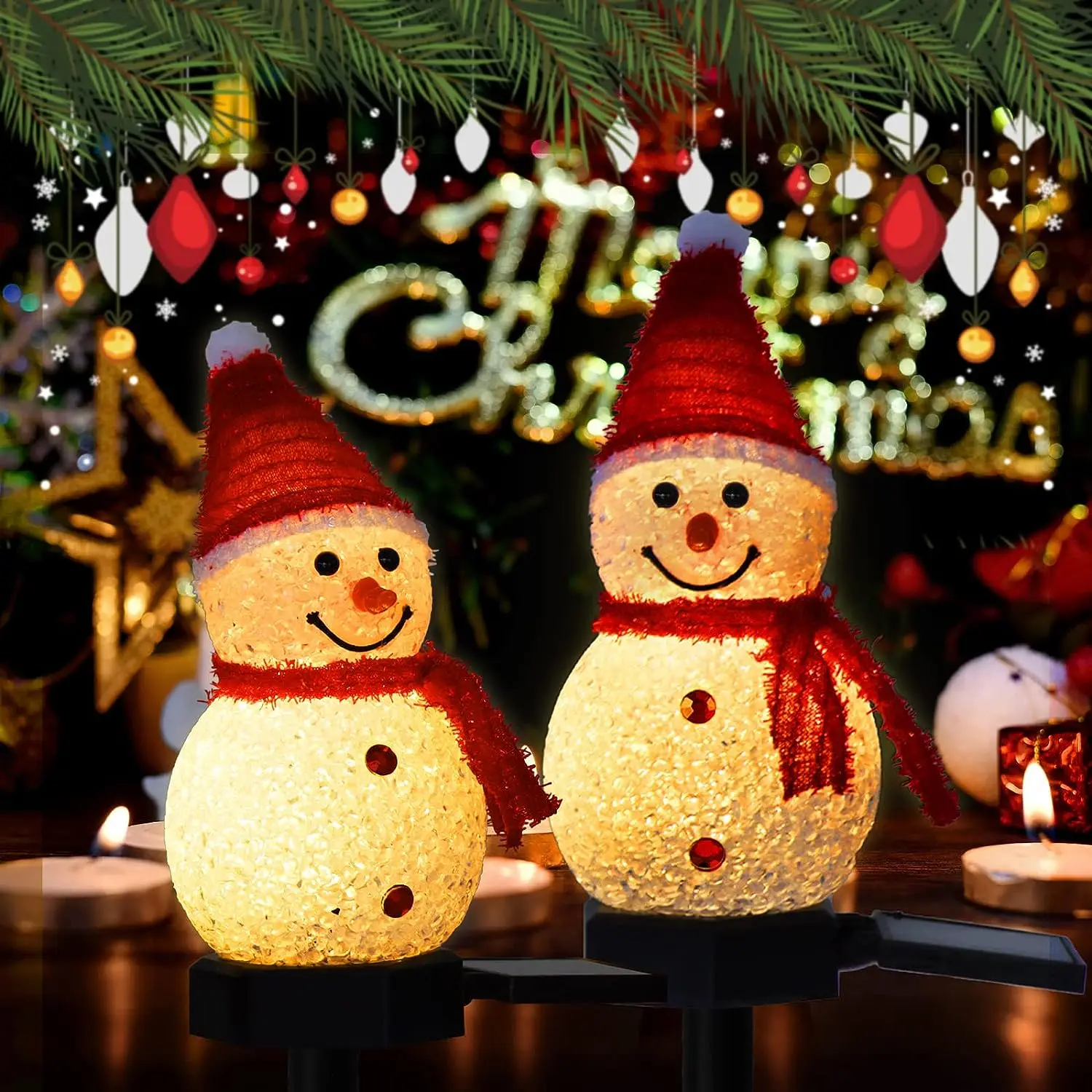 Solar Christmas decoration lights Snowman shape Nano outdoor garden courtyard landscape lights lawn ground plug lights mcdodo ch 651 nano series pd33w usb a usb c dual port wall charger adapter us plug white