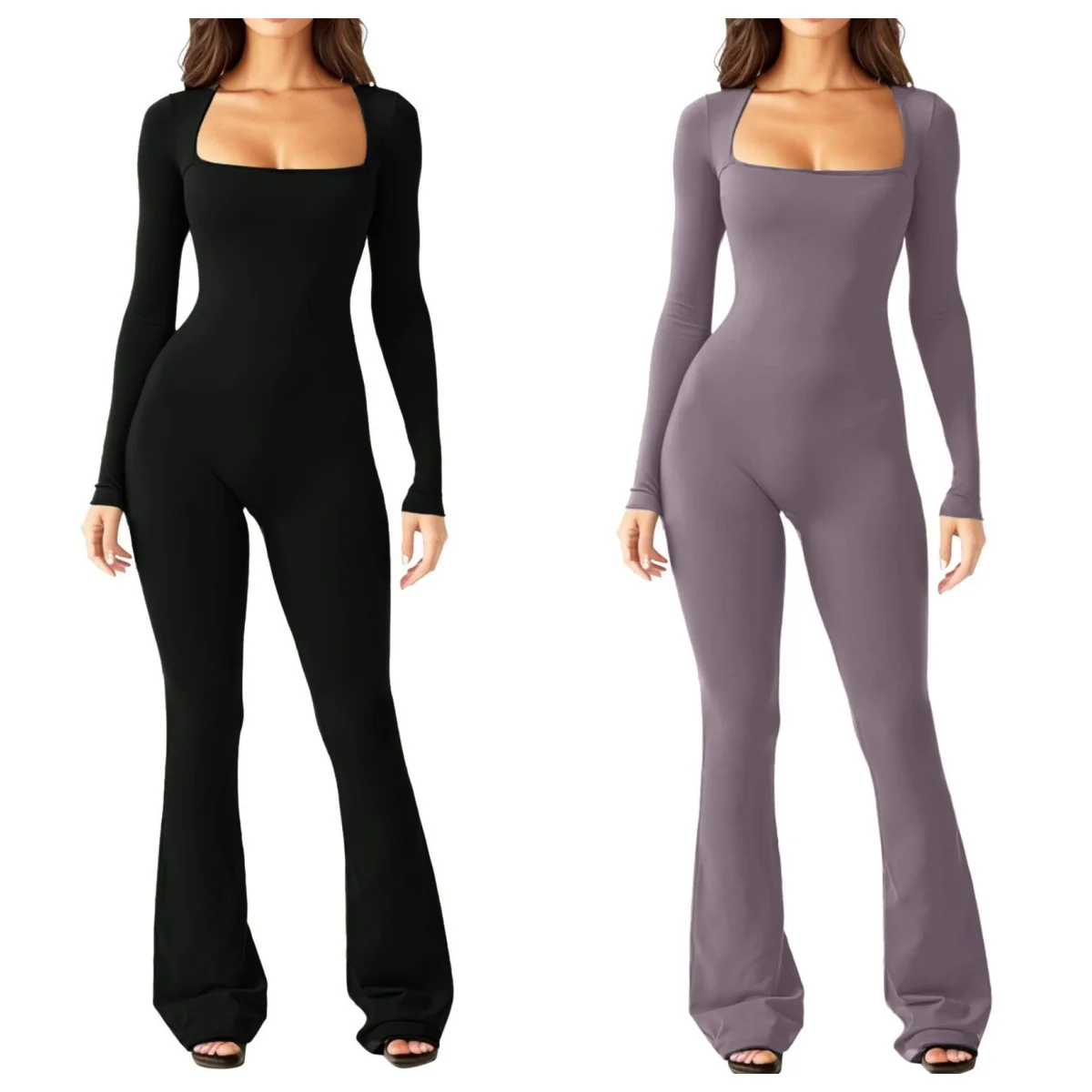 801174-f3c93c.jpg New Popular Women Wide Leg Yoga Bodysuit Outfit One Piece Gym Fitness High Quality Sport Long Sleeve Plus Size Jumpsuit - Image 1