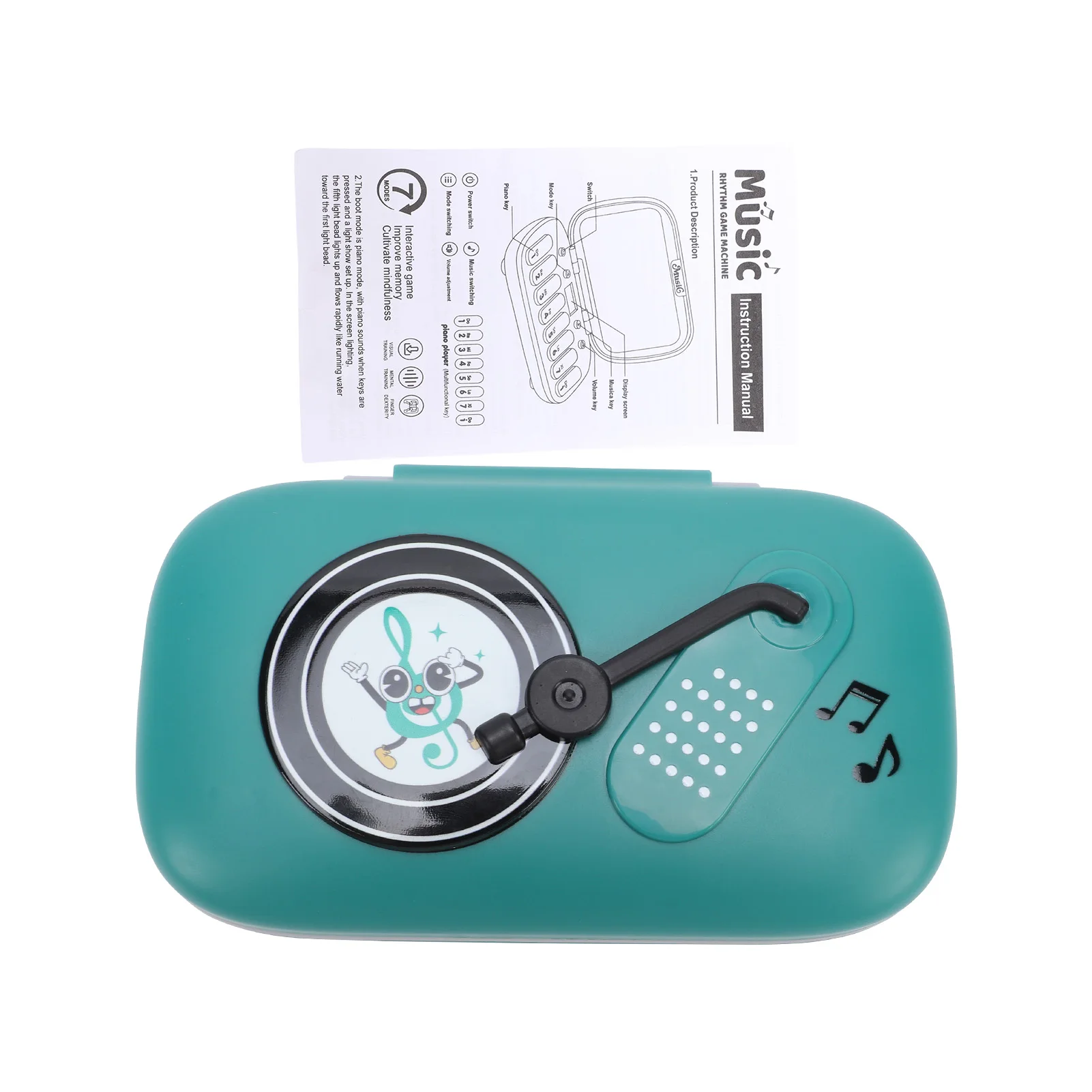 Multifunktionale elektronische Mini-Tastatur, tragbares Mini-Digitalpiano, 7-Modus-Musikrhythmen für Handgeschwindigkeitsübungen, Interaktion