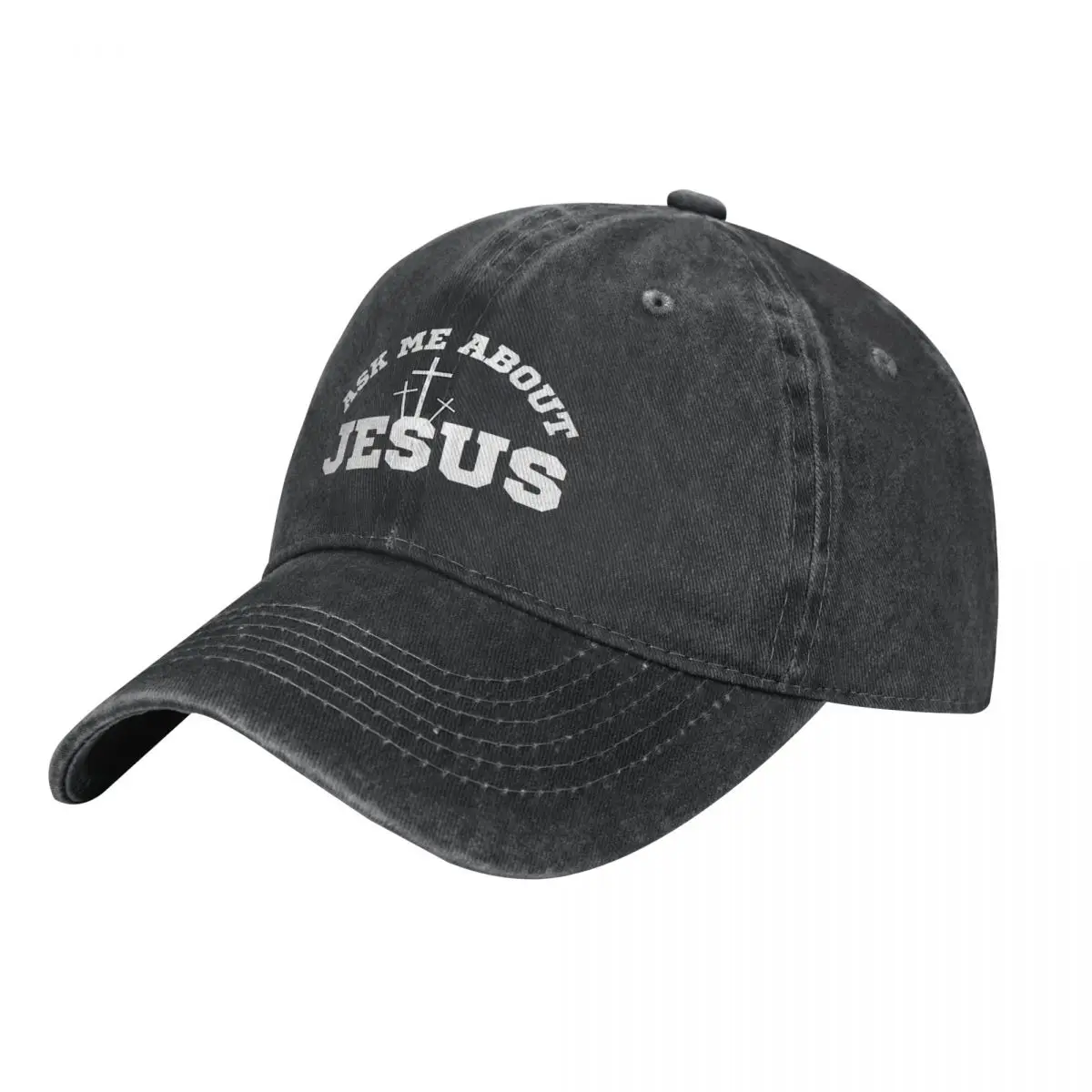 

ask me about jesus Cowboy Hat Cosplay Trucker Hats New In The Hat Trucker Hats For Men Women'S