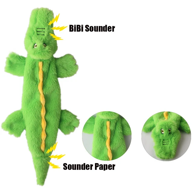 Squeaky Plush Snuffle Alligator Dog Toy For IQ Training And