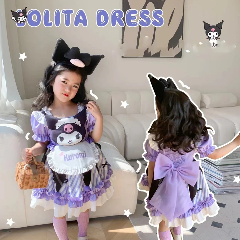 Vestido Kawaii Hello Kitty infantil, Minha melodia Kuromi Desenhos  Animados, Vestido de verão para crianças, Anime Sanrio menina, Roupas  infantis fofas, Saia - AliExpress