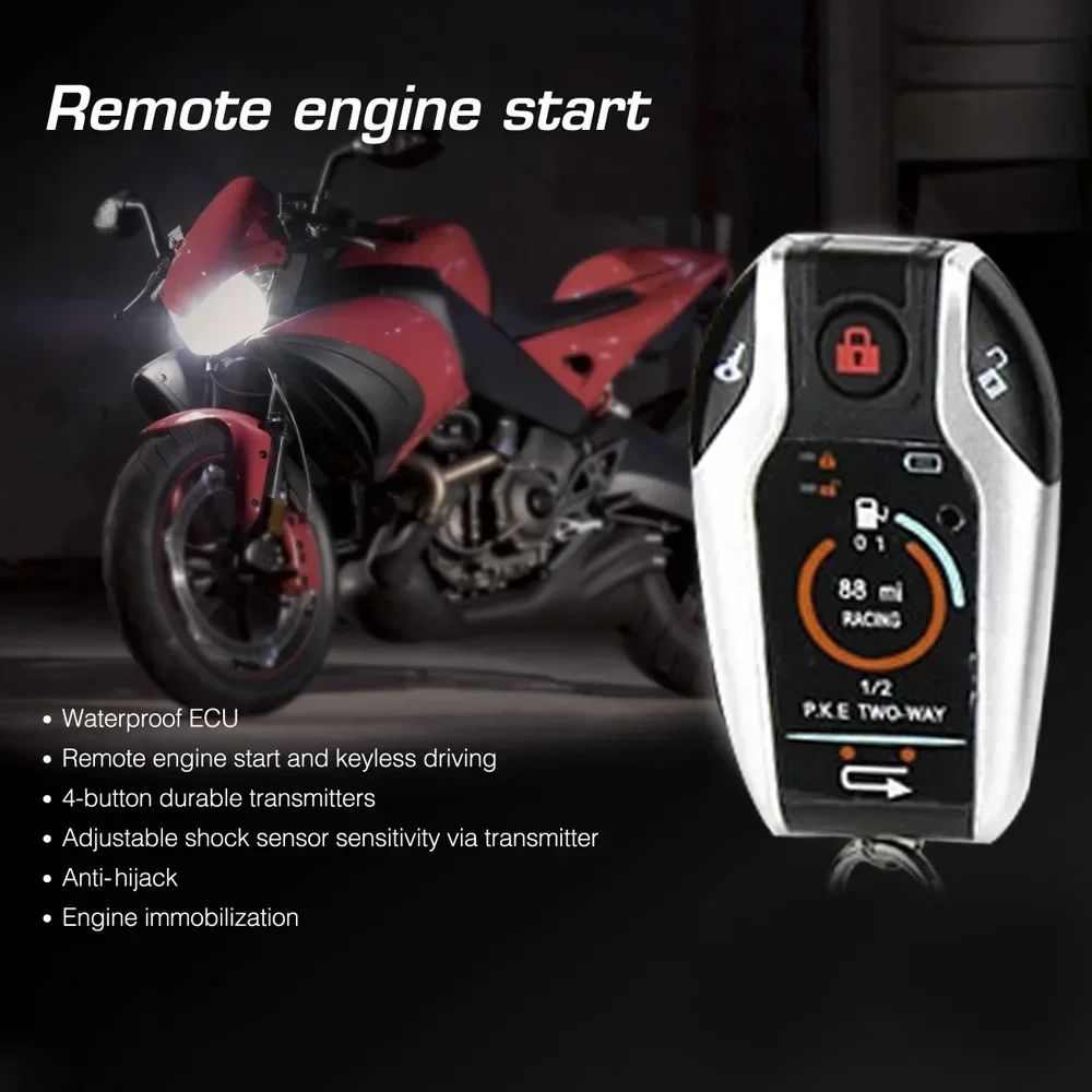 Scooter Security System with Durable Vibration Alarm and Engine Start Feature