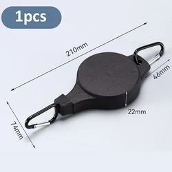 Retractable Adjustable Heavy - Duty Hanging Plant Pulley and Flower Basket Hook for Indoor and Outdoor Use (1pc Black)