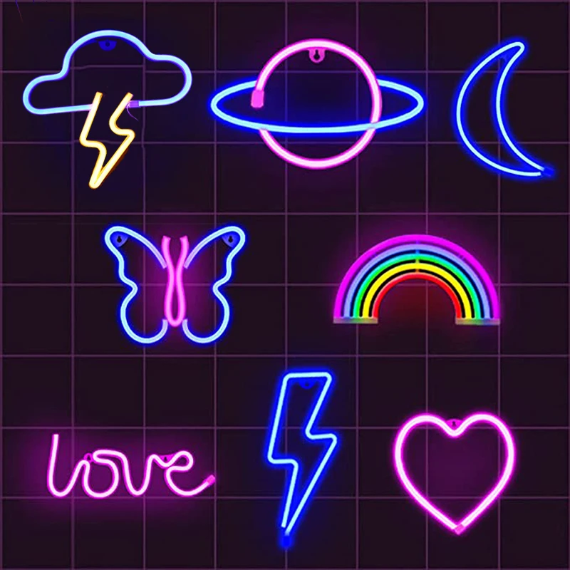 

Cloud and Lightning Led Neon Light Sign for Wall USB/Battery Powered Led Neon Sign for Bedroom Aesthetic Cool Room Wall Decor