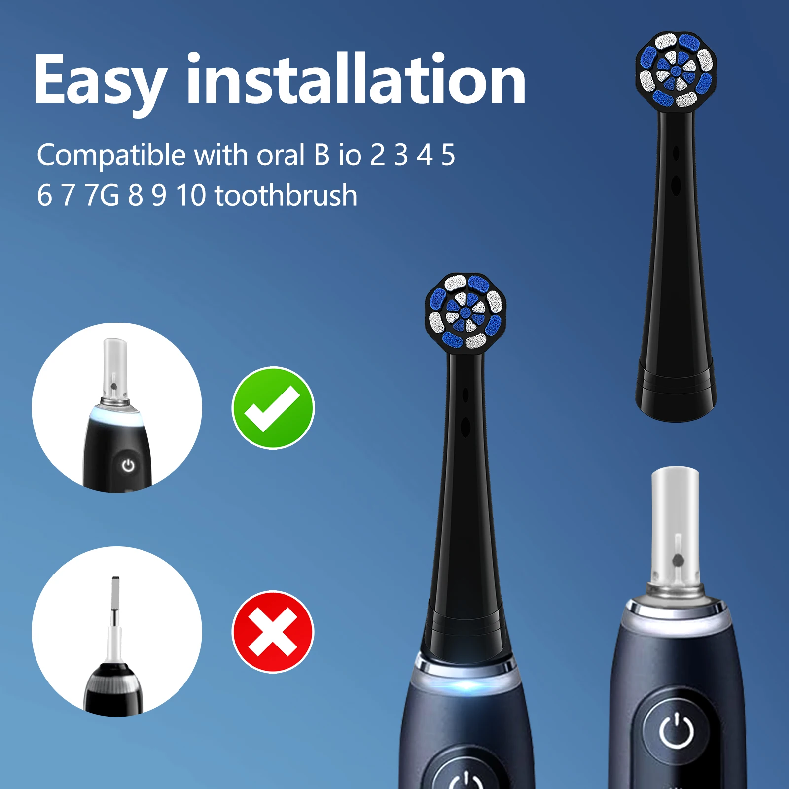 2026년형 새 칫솔 교체용 브러시 헤드, iO2/3/4/5/6/7/8/9/10 전체 시리즈 호환