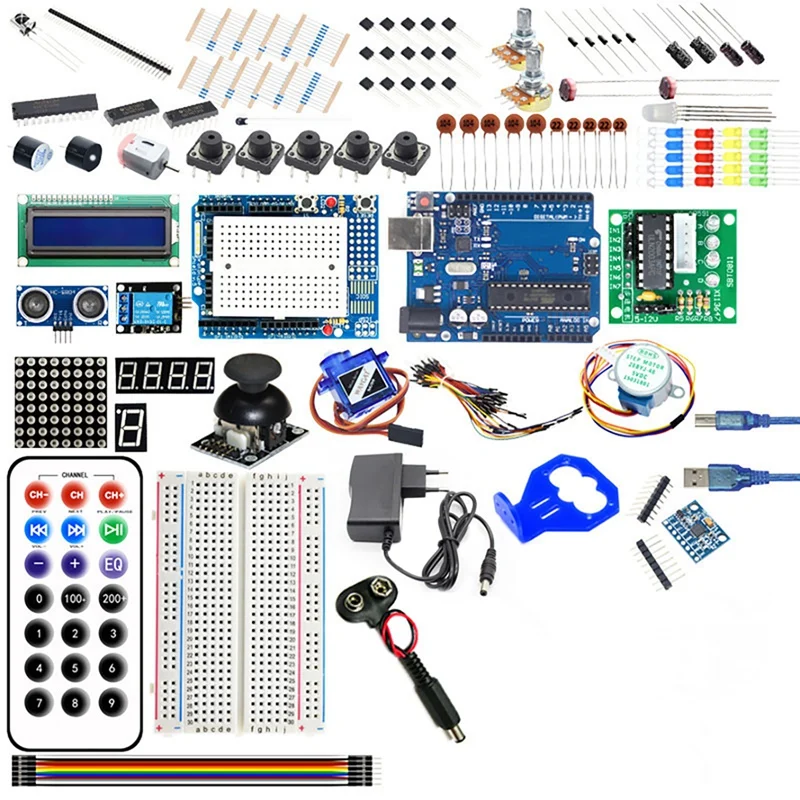 

Programmable E-Learning DIY For UNO Project Startup Kit For Uno R3 1602 LCD Jumper CD Tutorial For UNO R3 EU Plug