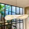 Japanese Wabi-sabi Style Minimalist LED Chandelier for Bedroom Living Room Home Decor Modern Gentle Paper Fabric Pendant Lights 1