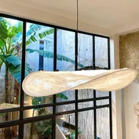 Japanese Wabi-sabi Style Minimalist LED Chandelier for Bedroom Living Room Home Decor Modern Gentle Paper Fabric Pendant Lights 1