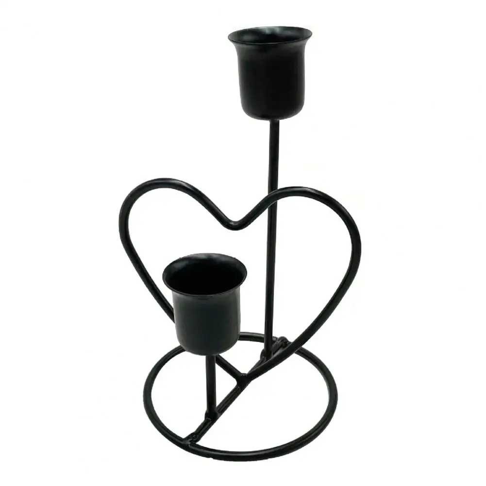 Unique Candle Holder Durable Candlestick Ornament Creative Decorate Wrought Iron Metal