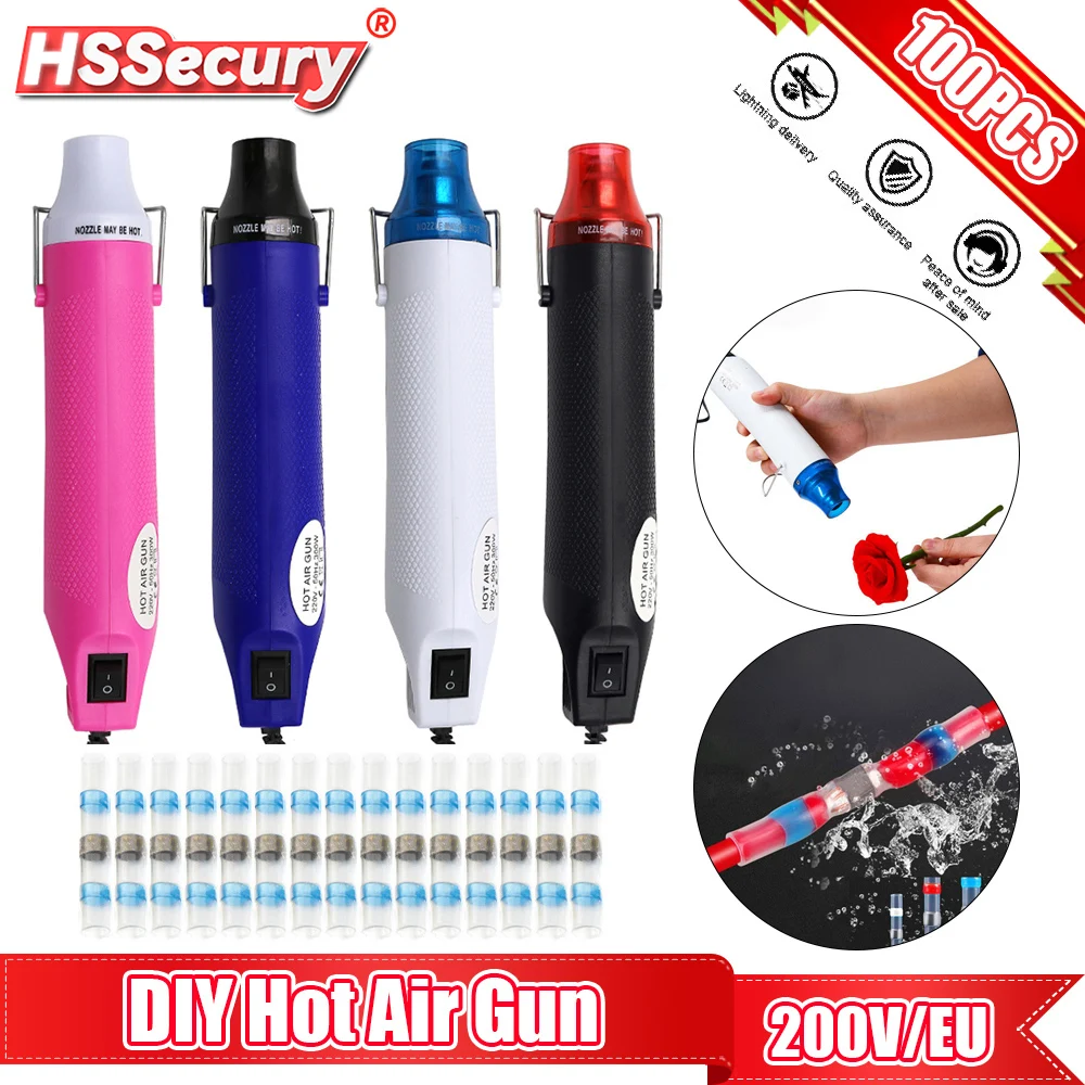 220V Hot Air Gun DIY Soldering Temperature Blower Gun Electric Power Hot Dryer Mini Heat Gun For Crafts Shrink Tubing Car Wrap