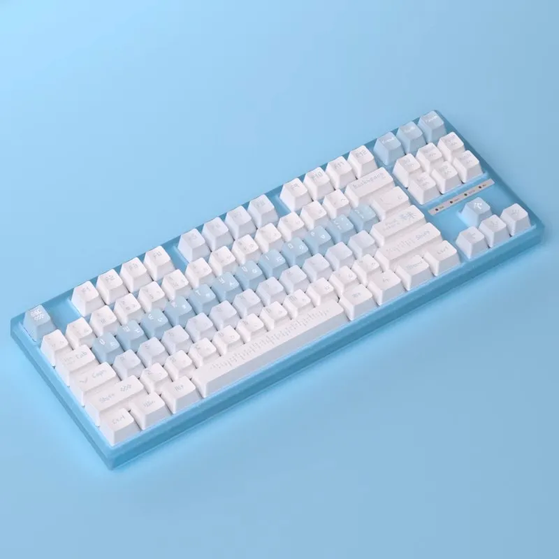 Anime dos Desenhos Animados Anime Gaming Key Caps Oem Perfil Keycap para Teclado Interruptor mx Snow Miku Pbt Sublimação de Tintura 125 Teclas por Conjunto
