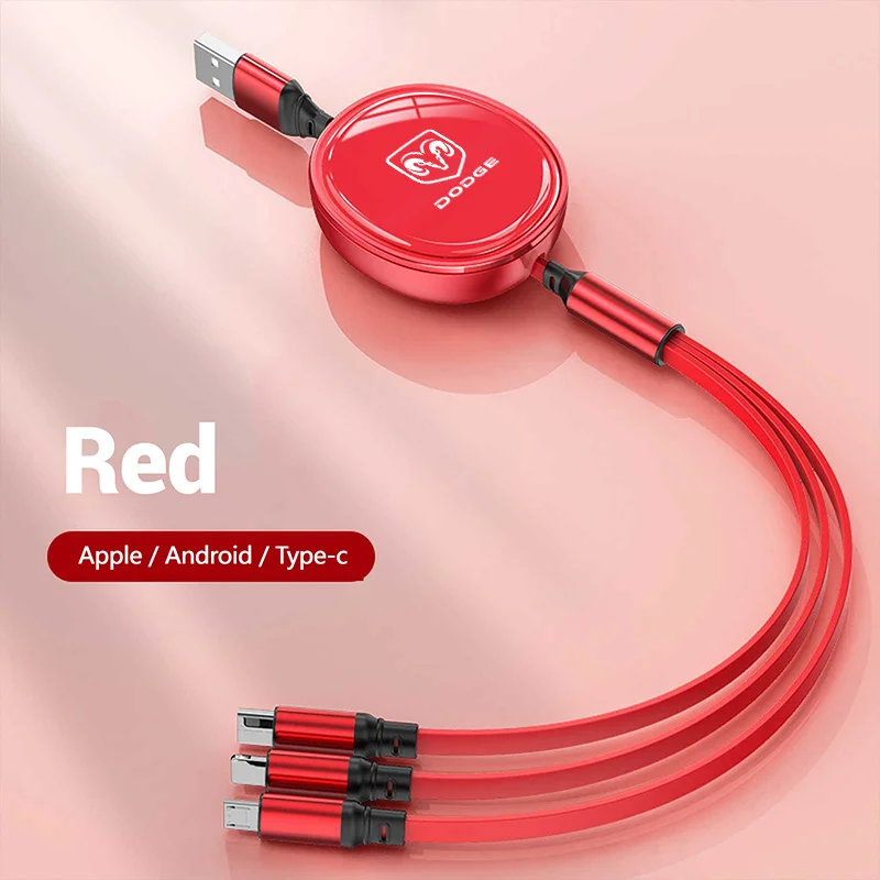 3 in 1 small data cable USB Type C fast charging cable for Dodge SRT Journey charger Challenger Nitro Durango accessories