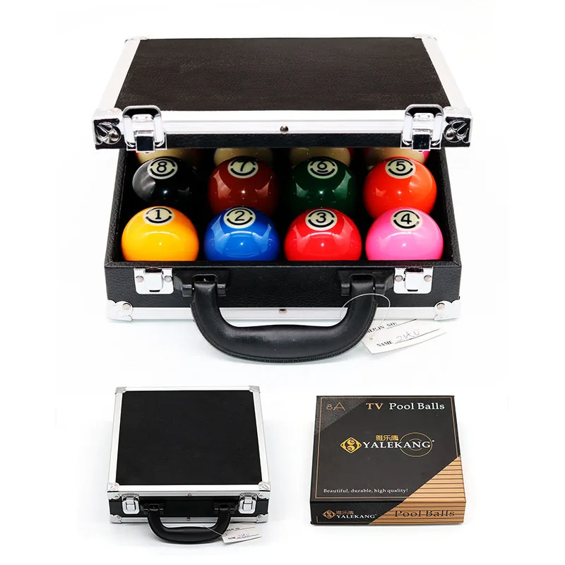 57.2mm Phenolic Resin 8A Billiard Pool Ball with Aluminium Leather Suitcase Kit