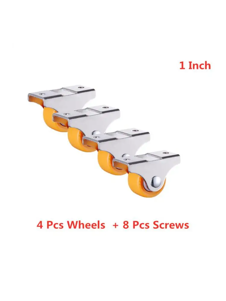 

(4 Packs)1 Inch Furniture Linear Wheel Rigid Plastic Pp Silent Directional Fixed Small Caster Sliding Door Pulley