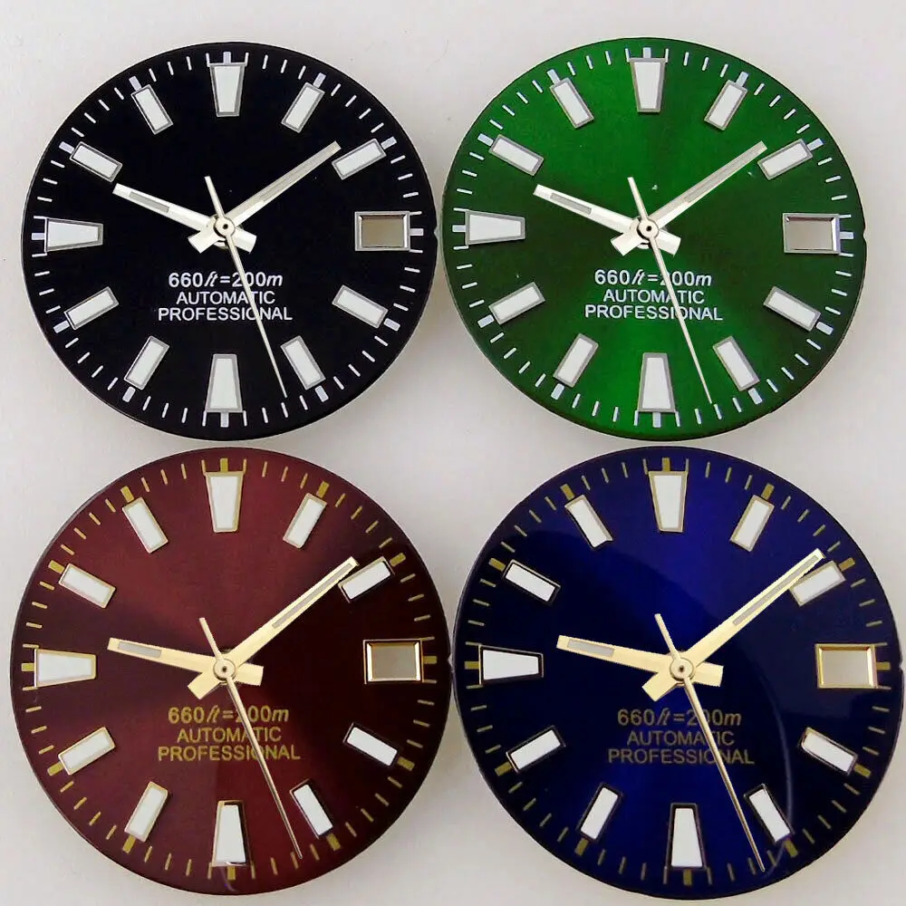 Quadrante Nero Verde Rosso Da 29Mm Adatto Per Data Just Style Japan Nh35 Nh36 Movement