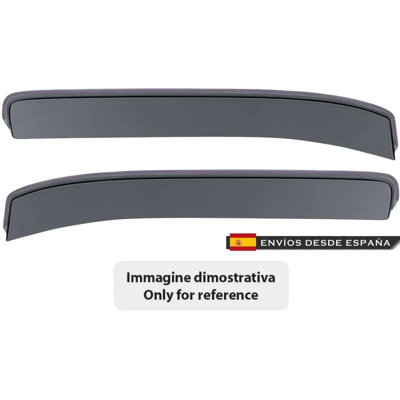 AC WOW 2x Wind Deflectors For FORD Transit Connect 2013-2020, Modern, Dark Smoke Tinted, In-Channel Type