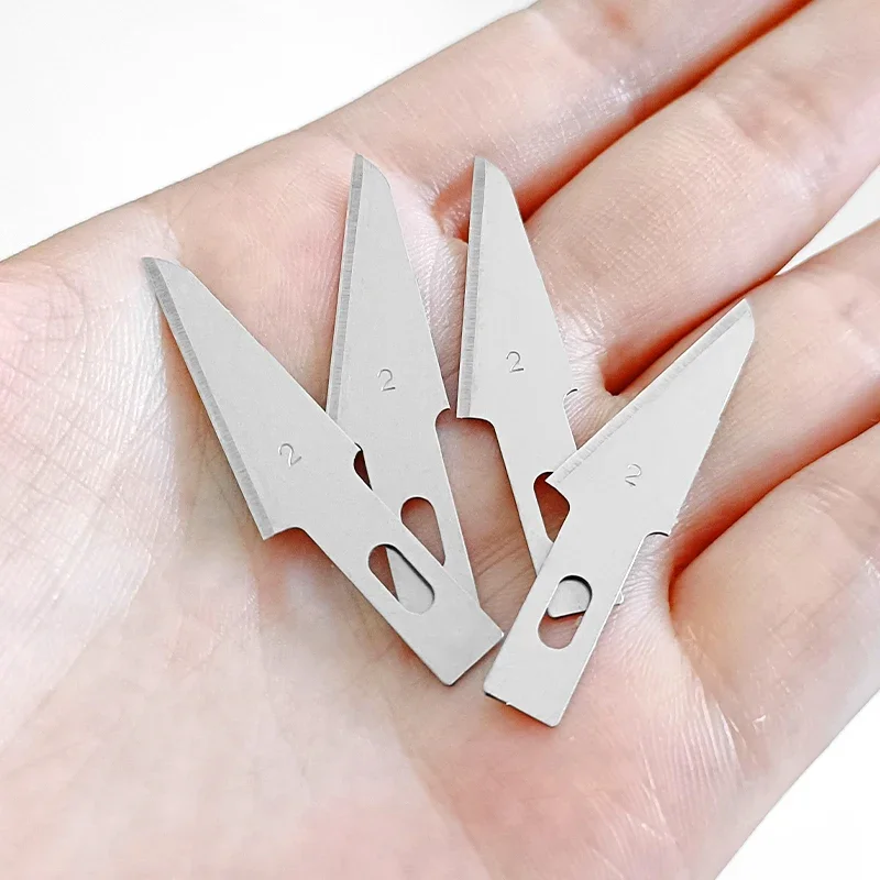 Metal Scalpel Knife Engraving Knife Blades Wood Carving Blade Replacement Surgical Sculpture Cutting Tools 100/50Pcs