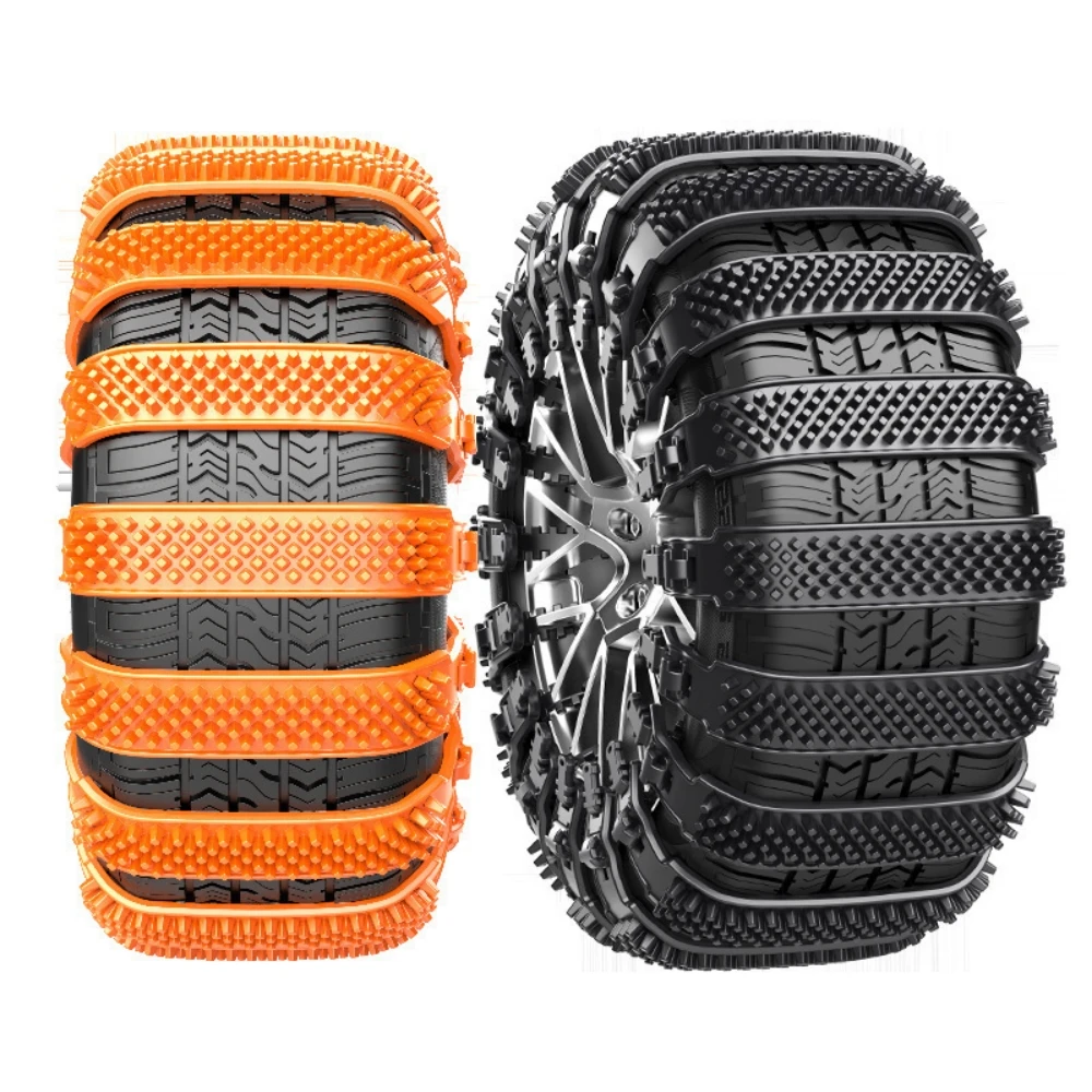 1Pcs Winter Car Snow Chain Widen Thicken Car Tire Crawler Type Anti-skid Chain Winter Wheel Tyre Anti-Slip Ties Emergency Tools