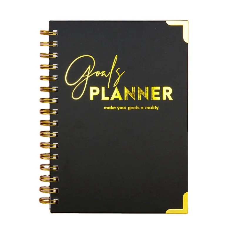 

Ready to ship luxurious fancy golden foil good quality official and school japanese day planner costom hardcover notebook