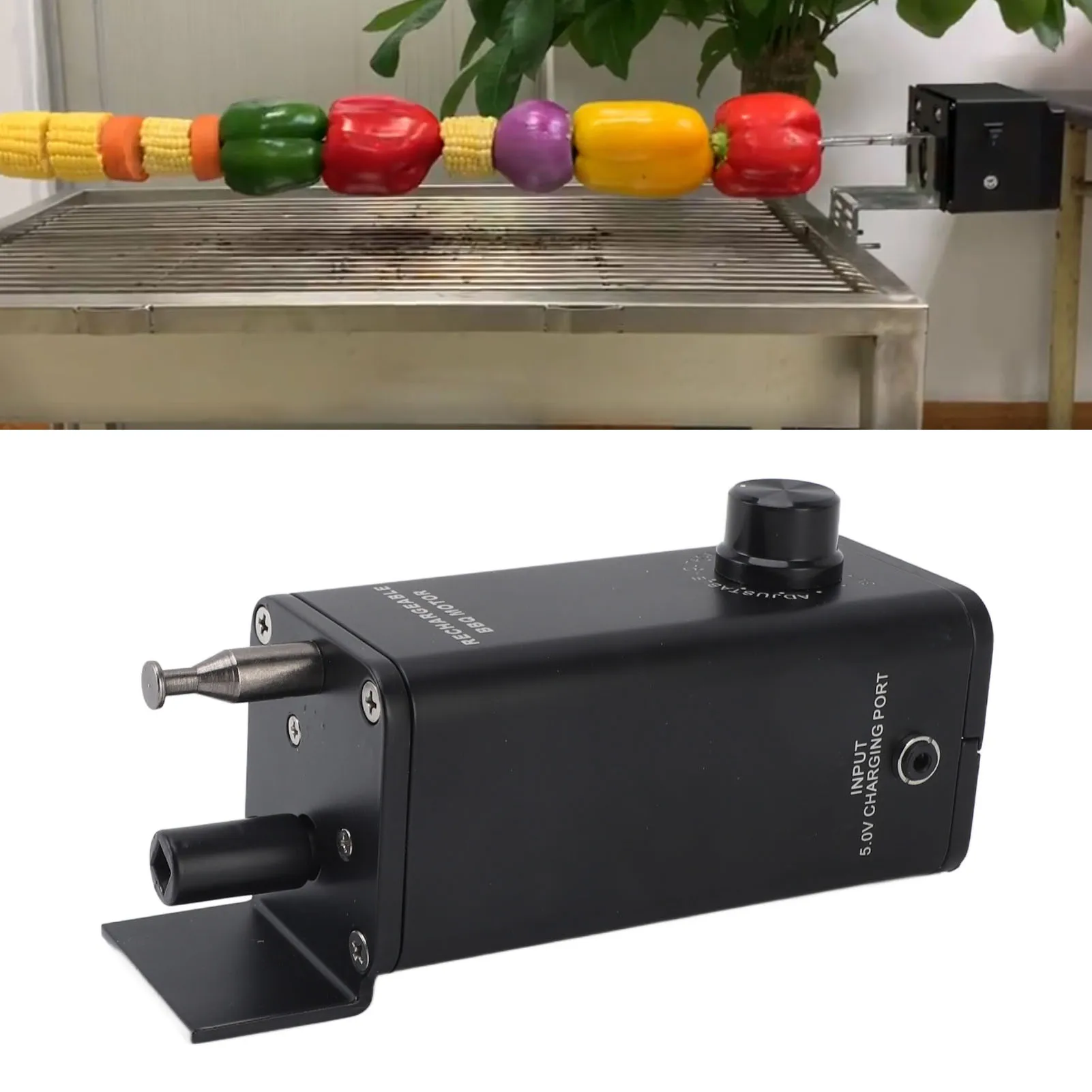 Rotisserie Grill Motor Heat Resistant Waterproof Switch 10W Adjustable Speed Rotisserie Motor Replacement for Outdoor Barbecue