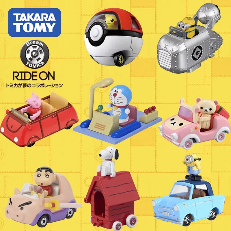 

Takara TOMY Doraemon Time Machine Pikachu DISNEY Mickey Mouse Alloy Cute Mini Car Model Miniature Toy Vehicle Car Model Kid Gift