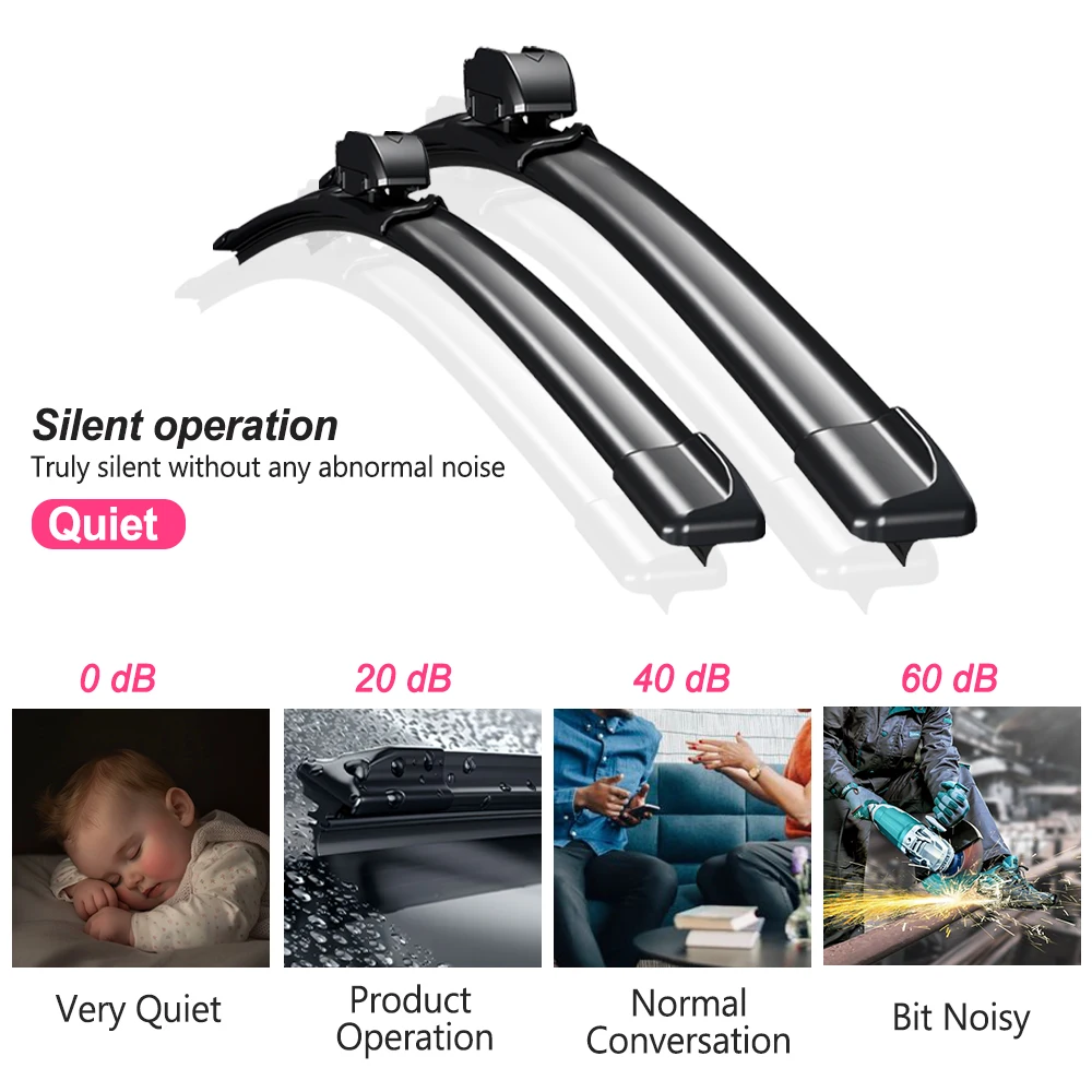 Car Wiper Blades For Kia EV6 2021-2025 Front Windshield Wiper Blades 2 PCS Window Cleaning Car Accessories 2022 2023 2024 5