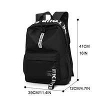 Sac à dos d'étudiant léger à la mode, Logo personnalisable, sac à double épaule décontracté, sangle d'épaule en Arc, doublure en Polyester Oxford 6
