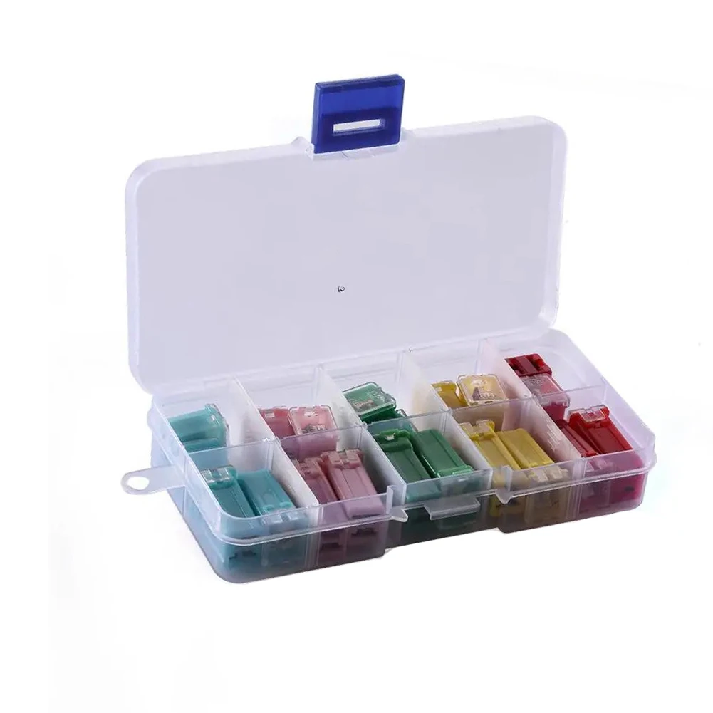 

Car Fuse Kit with Plastic Box Assorted Ampere Ratings Suitable for Vehicles Lightweight and Portable Easy Installation
