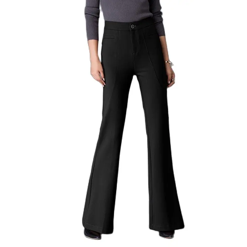 Высококачественные Брендовые женские расклешенные брюки на весну и осень с