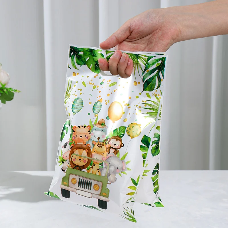 Dschungel Tiere Handtaschen Safari Geburtstag Geschenk Taschen Wild One Geburtstag Dekoration Dschungel Geburtstag Süßigkeiten Taschen Baby Dusche Dekor – Detail 6