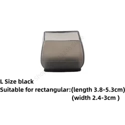Silicone Chair Leg Pads - Non - Slip, Anti - Noise, Floor Protection Furniture Mats - 16Pcs (L - Black - Rectangular)