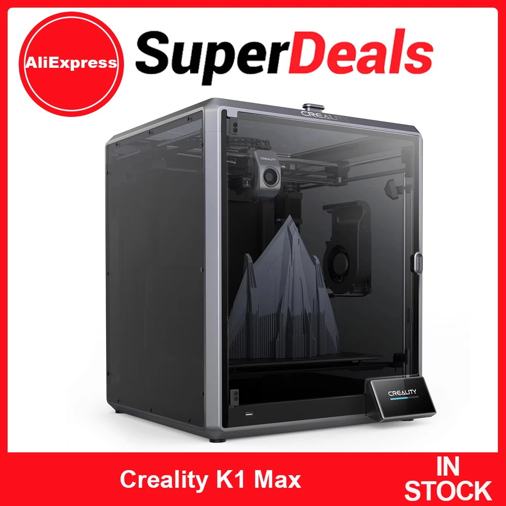 Creality K1 Max 3D Printer 600mm /s Printing Speed Dual-gear Direct Drive Extruder 300x300x300MM