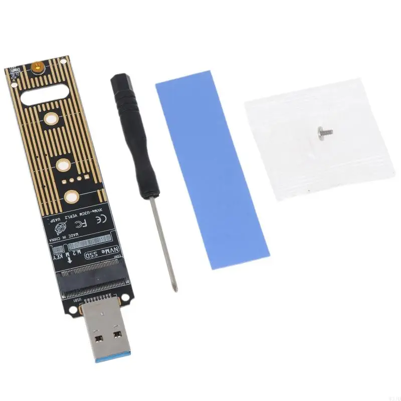 W3JD NEW NVME to USB 3.1 Type-C Adapter SSD Adapter NVMe Enclosure for M.2 to USB 3.1 for Case NVME PCIE M Key