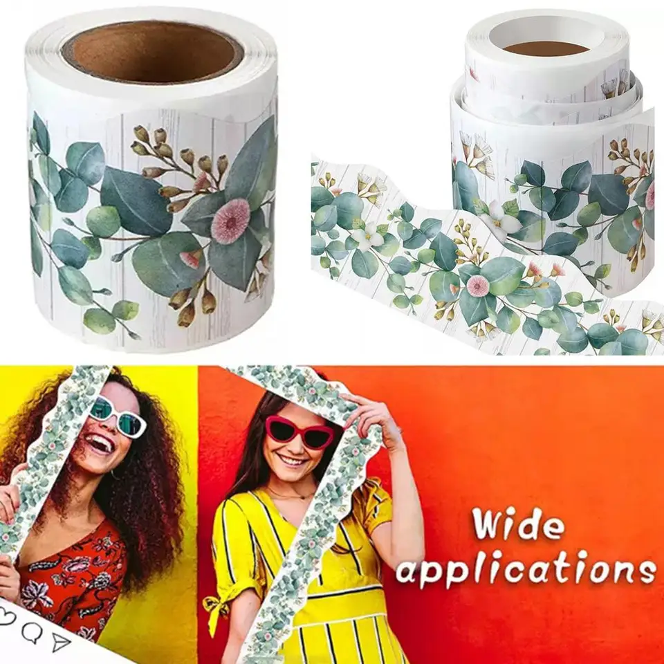 Lot De 2 Stickers Muraux Amovibles Motif Feuilles D'eucalyptus, Plantes