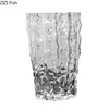 Relief Texture Glass Vase Creative Hydroponic Flower Pot Desk Decoration Artificial Flower Decorative Floral Arrangement Vases 6