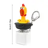 Creative keyboard keychain Chicken keycap Keychain with Sound and Light Button Sensory Toy Stress Relief Pendant for Kids Adults 6