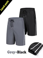 Men's solid-color shorts casual waist-banded shorts ideal for summer gym workouts